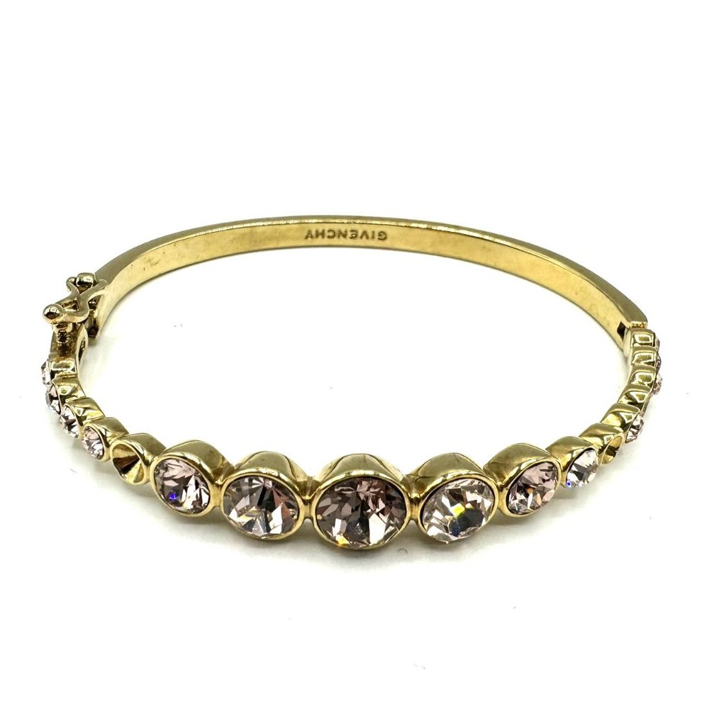 Givenchy Gold Tone Hinged Bangle Bracelet - Size 2.5" SEE CONDITION
